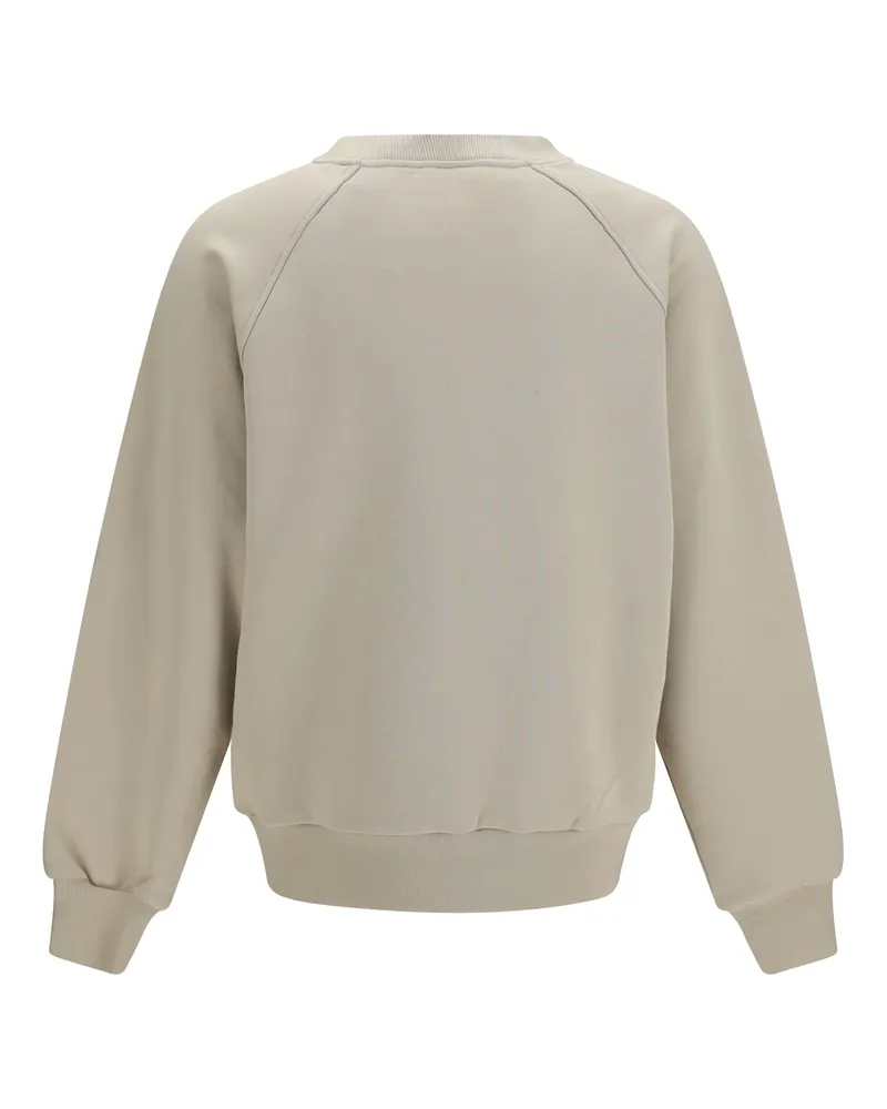 Moose Knuckles Men's Yul Crewneck Sweatshirt Alabaster Polyester; Cotton Sweatshirts Sweater Beige