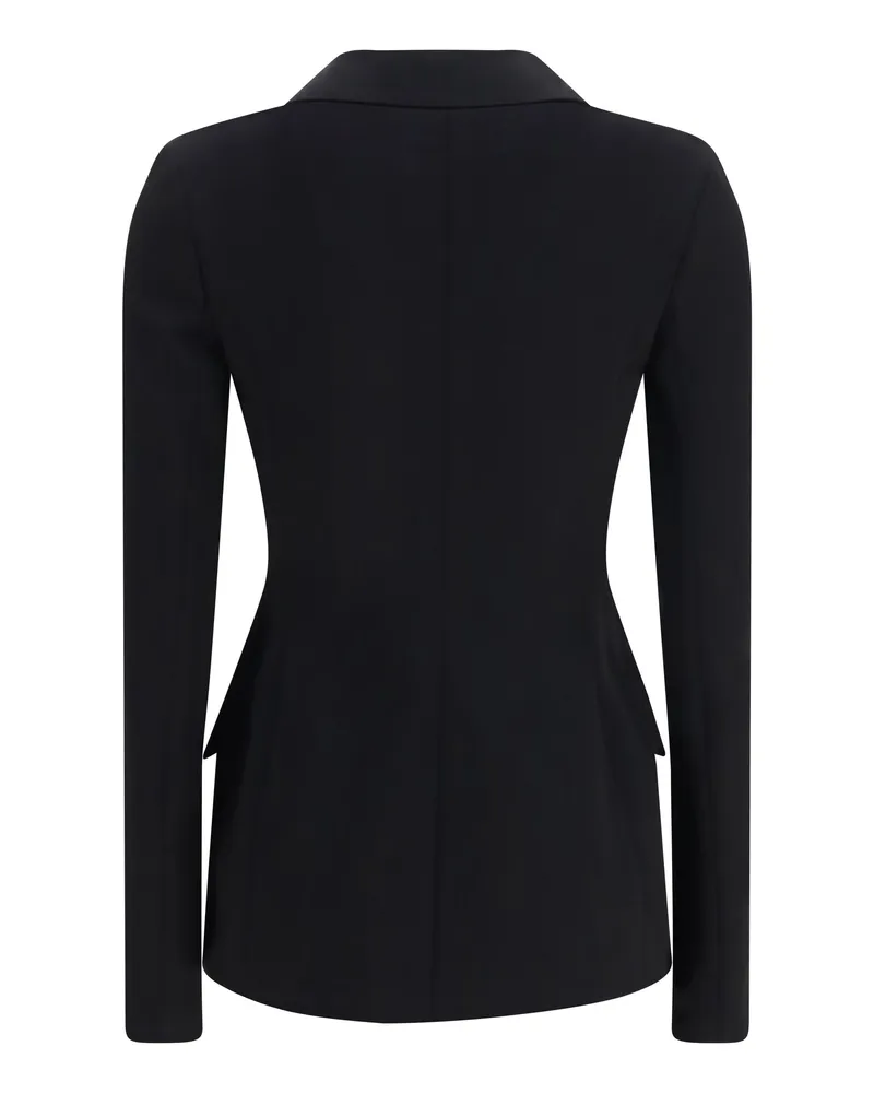 Dolce & Gabbana Stretch Wool Single-Breasted Blazer — Black 