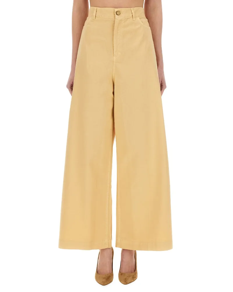 ALYSI Superflare Sporty Trousers — Yellow Yellow