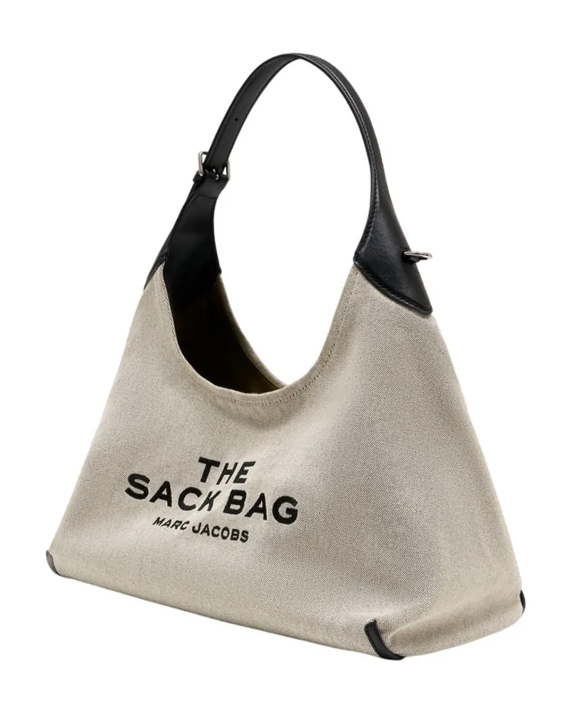 Marc Jacobs Women's The Belted Sack Shoulder Bag -  Cotton Grey Shoulder-Hobo-Bags Gray