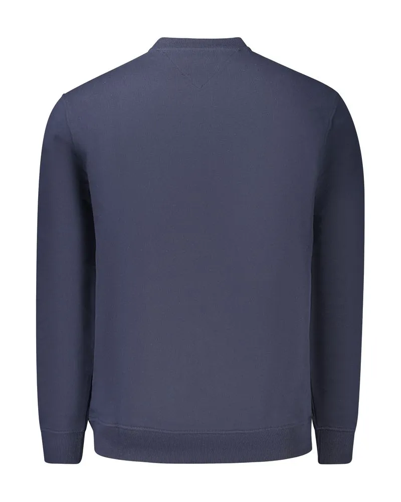 Tommy Hilfiger Logo-Print Cotton Sweatshirt — Blue Blue
