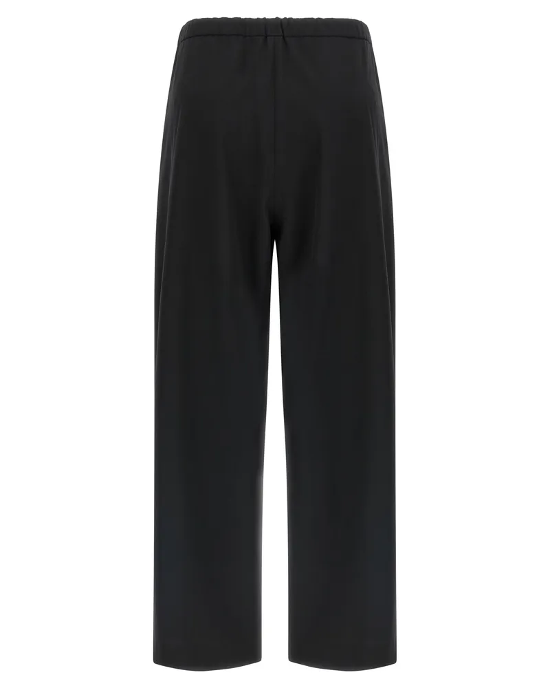 Max Mara Women's Black Virgin Wool Joggers (workout Pants Black