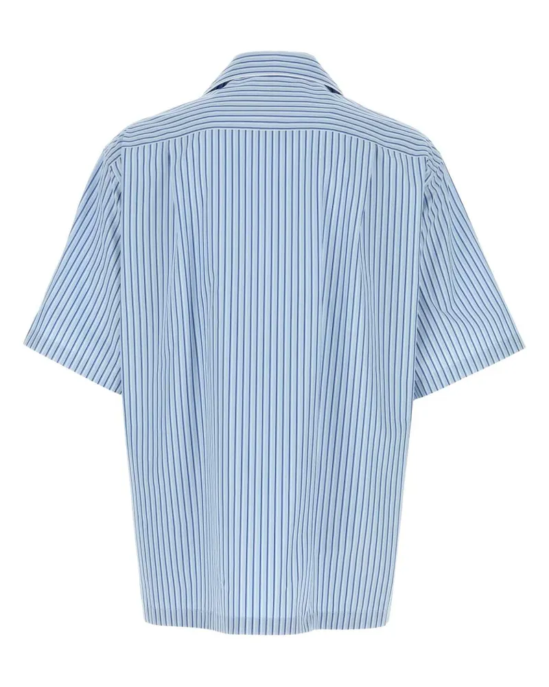 Dolce & Gabbana G5ol6tfr513 S8052 Rigato Exterior: Cotton Silk Camicie Shirt Blue