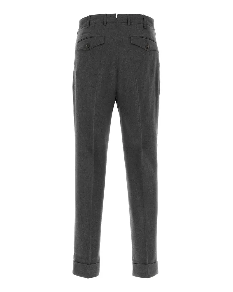 PT TORINO Men's Dark Grey Cotton Blend Pant Grigio Exterior: Virgin Wool Pantaloni Trousers Gray