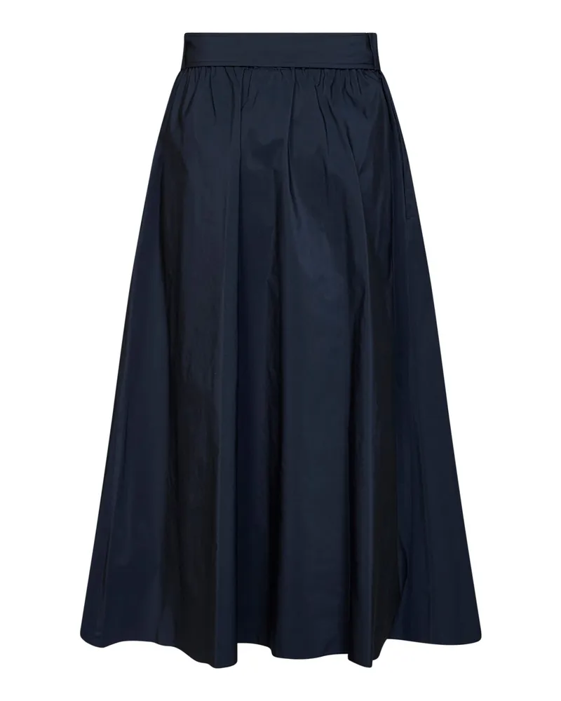 Max Mara Women's Midi Skirt Wkdalpaca Blue Taffeta Polyester Blue