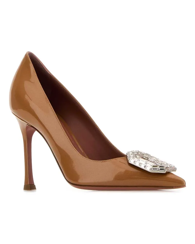 Amina Muaddi Cameliapump90 Latte Scarpe Con Tacco High Heel Shoes Beige