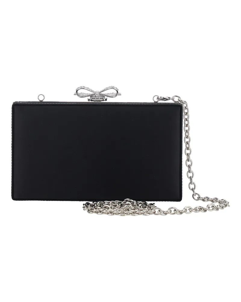 Self-Portrait Women's Clutch Bag Metallic Mesh Silver Polyester Silver