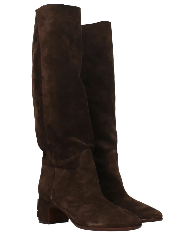 Casadei Women's Brown Leather Boots Brown