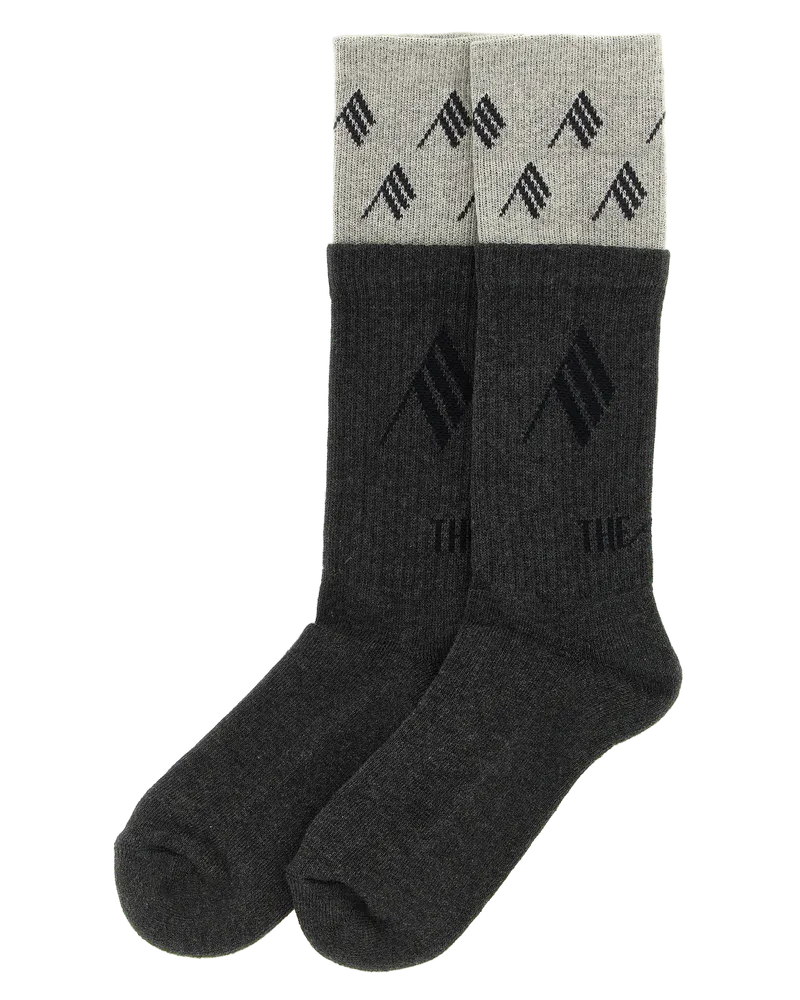 ATTICO Women's Gray Cotton Socks Clothing Gray