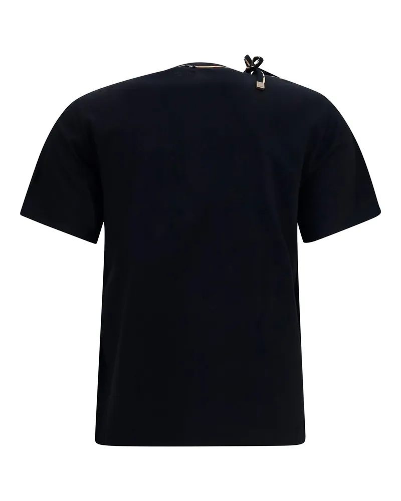 Burberry Women's T-Shirt With Cut-Out Detail Black Cotton T-Shirts & Jerseys Black