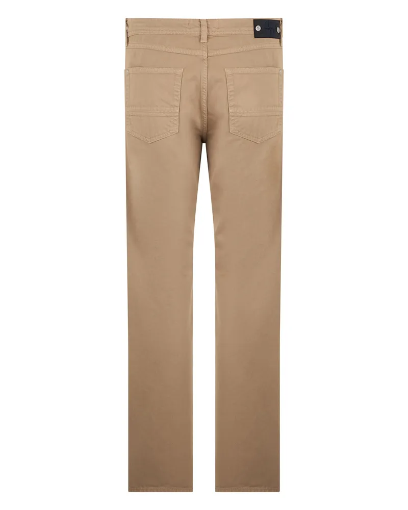 Stone Island Men's Trousers Straight Cut Beige Cotton Beige