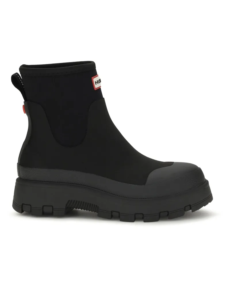 Hunter Elasticated Side Gussets Chelsea Boots — Black Black
