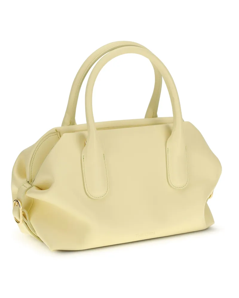 THEMOIRÈ Women's Tallia Trunk Small Handbag Pastel Yellow Others Materials Handbags Hand Bags Yellow