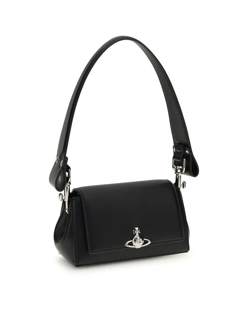 Vivienne Westwood Women's Black Polyurethane Shoulder Bag Black