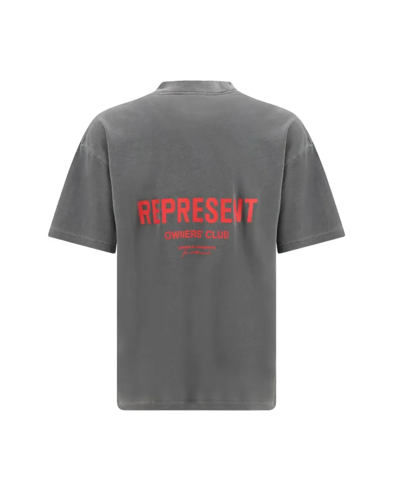 REPRESENT Cotton Logo Print T-Shirt — Gray Gray