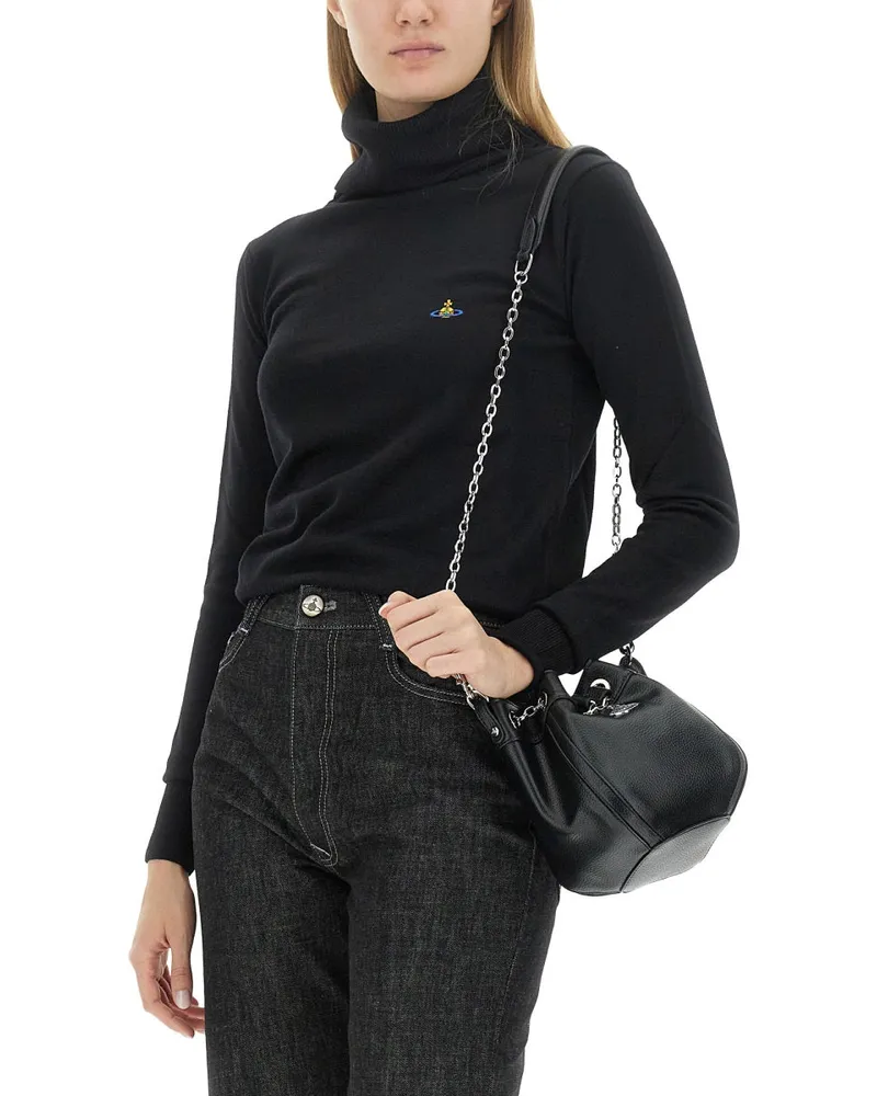 Vivienne Westwood Virgin Wool Turtleneck Sweater — Black Black