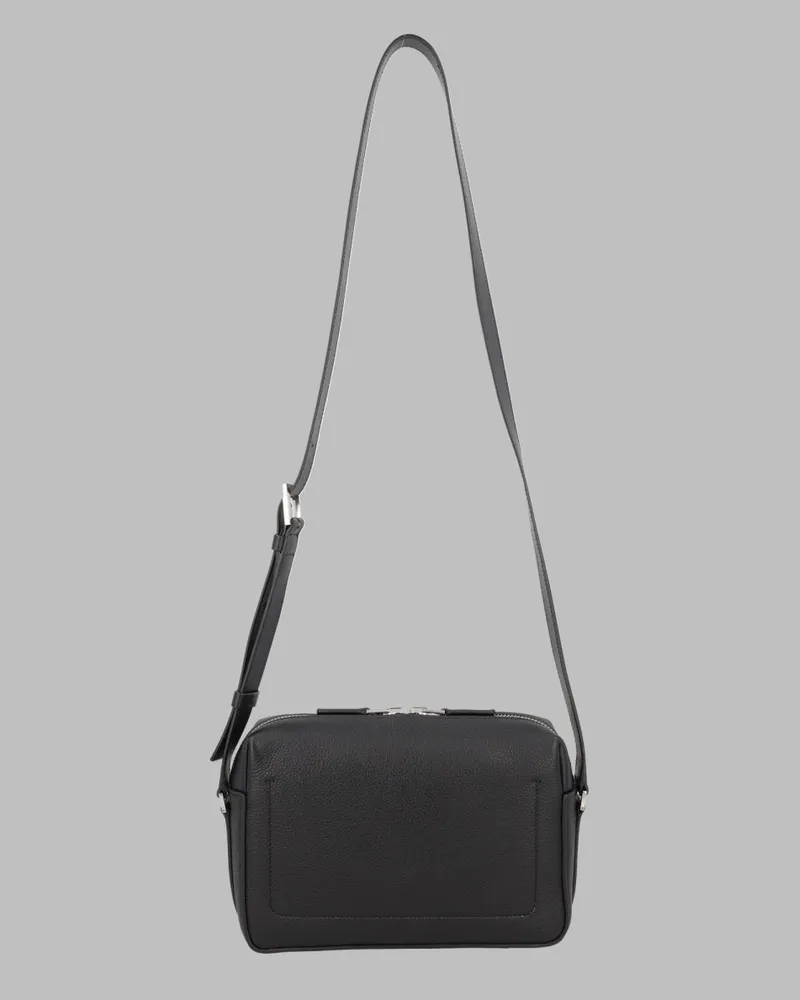 Tom Ford Men's Hammered Leather Shoulder Bag Black Calf Black