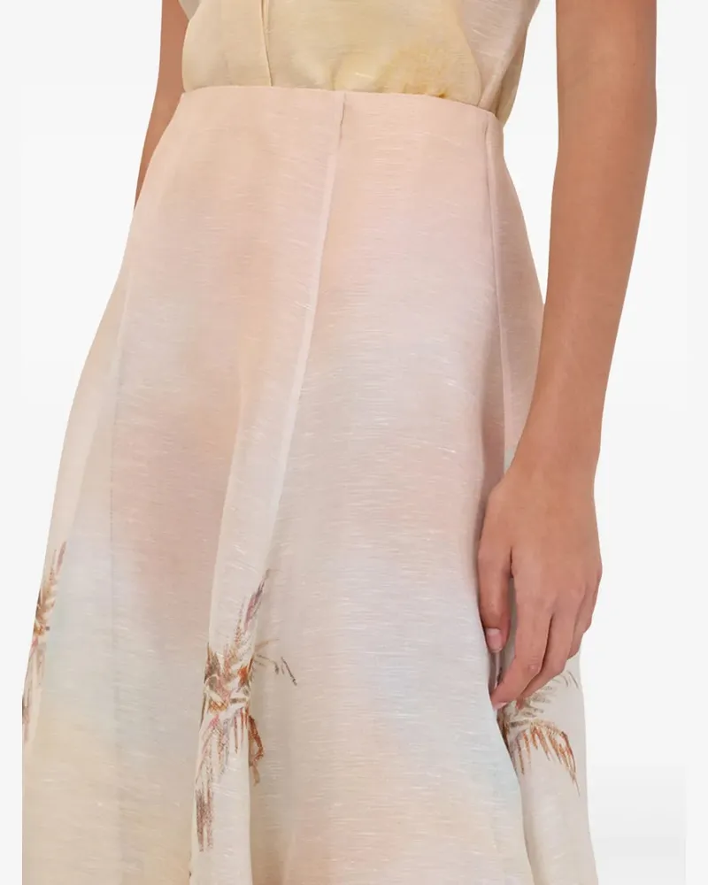 Zimmermann Women's Illuminate Maxi Skirt Ss25 W Beige