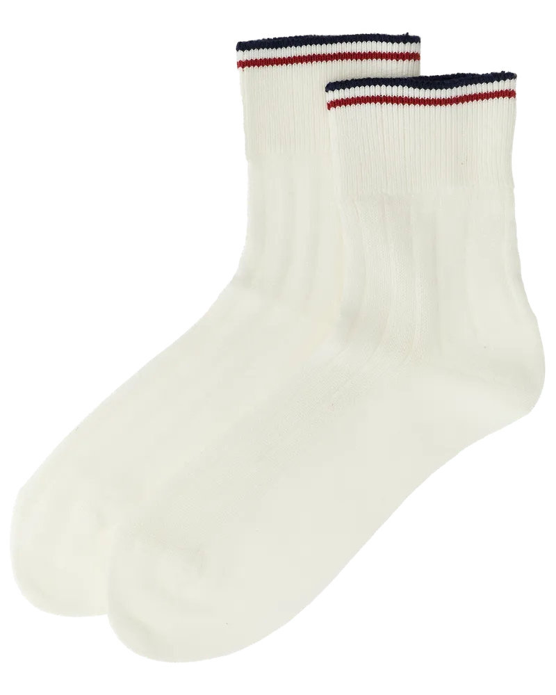 Brunello Cucinelli Women White Cotton Socks Clothing White