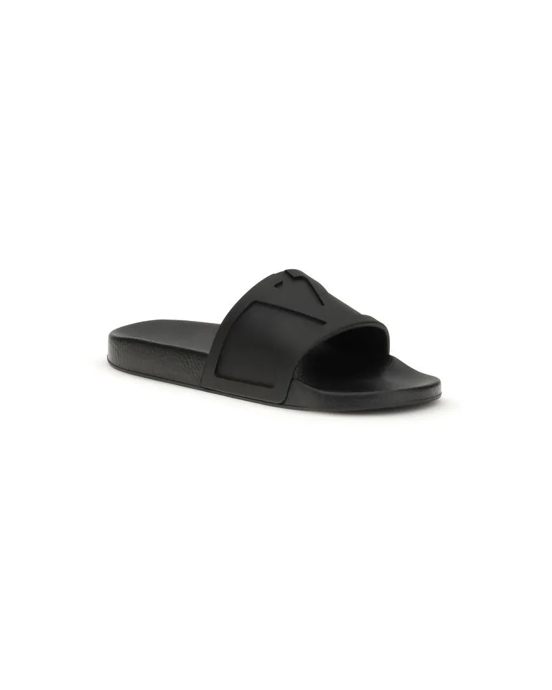 Valentino Garavani Men's Black Rubber Sandals Black