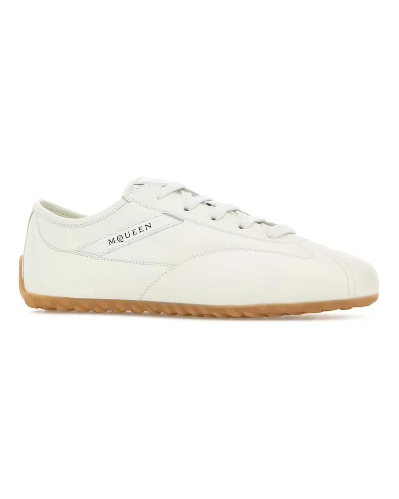 Alexander McQueen Women's Ivory Leather Boxe Sneakers Offwhitewhite White
