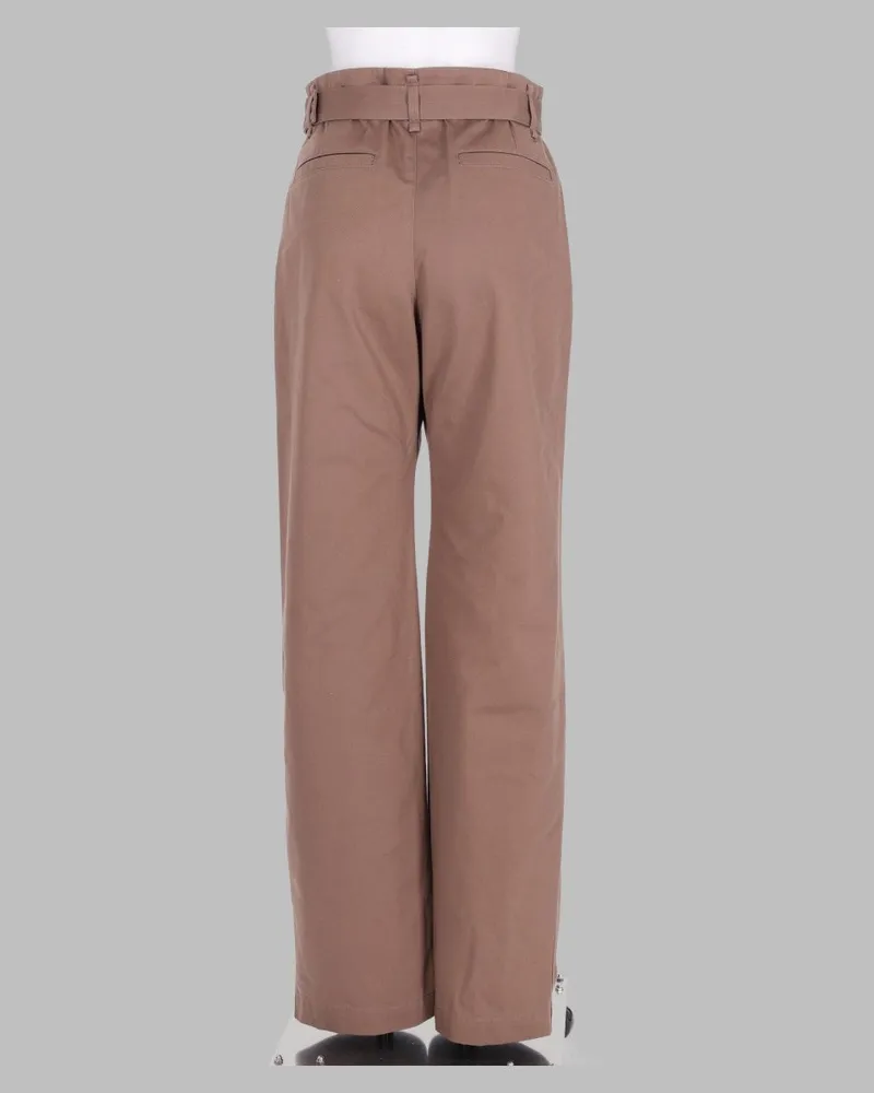 Christophe Lemaire Barrel Fit Cotton Twill Trousers — Beige Beige