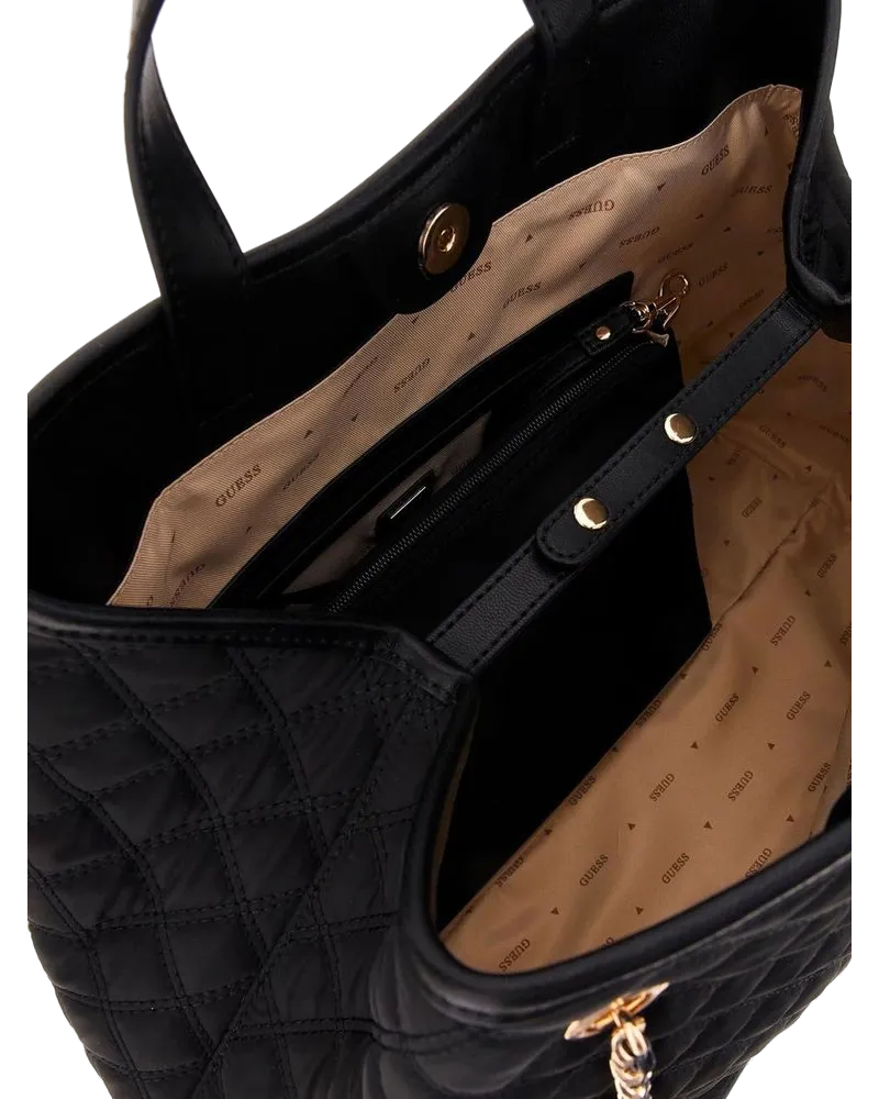 Guess Women's Tote Bag Black Polyester - Tote-Bags Black