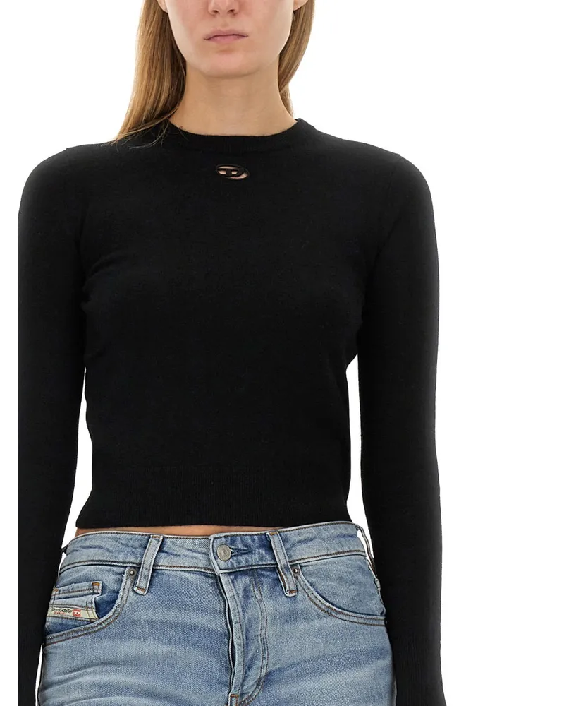Diesel Wool-Cashmere Blend T-Shirt — Black Black