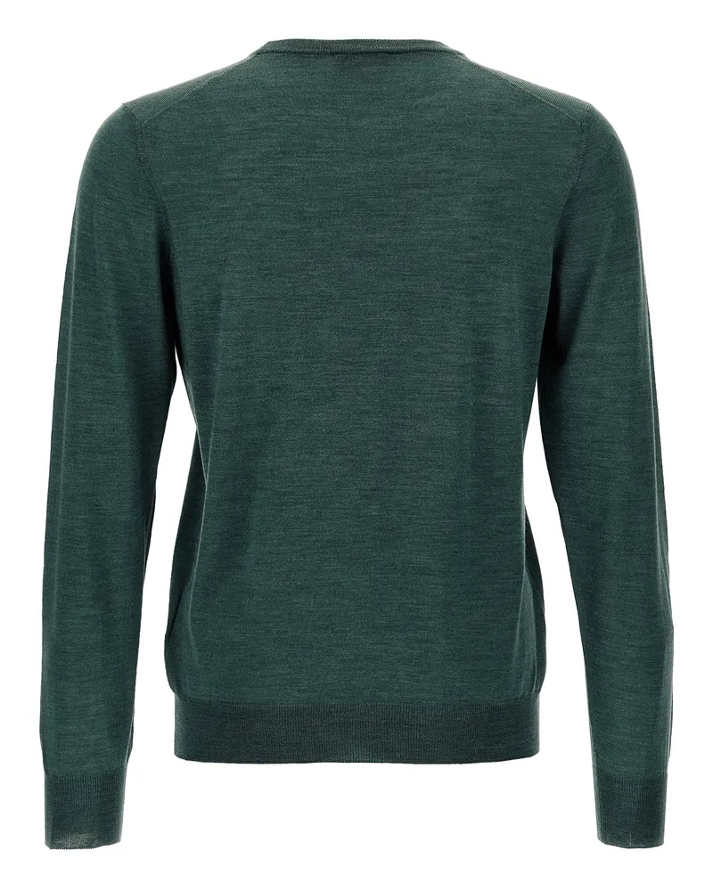 BARBA Wool and Silk Blend Sweater — Green Green