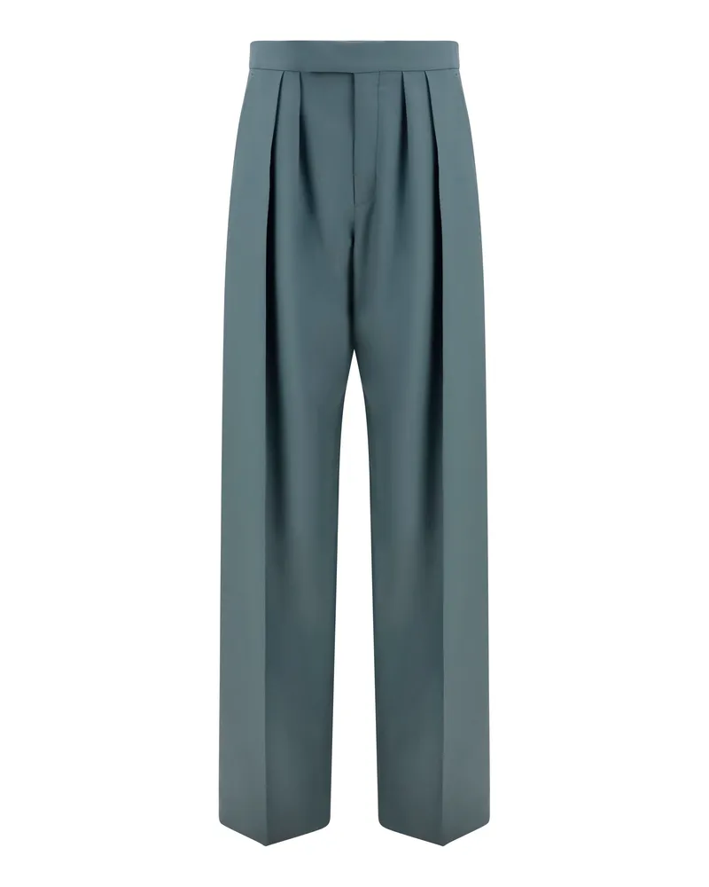 Chloé Women's Pants Tailored Wool Urban Grey Fleece (ovis Aries) Trousers Gray