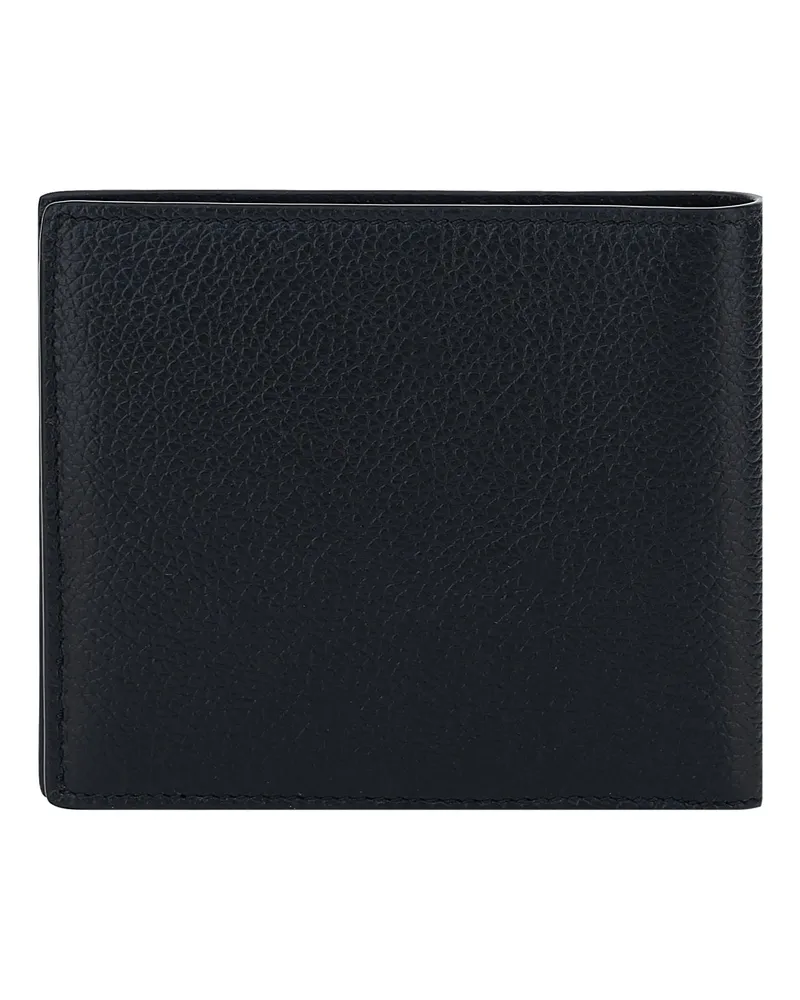 Balenciaga Men's Leather Wallet Black - White Calf Bos Taurus Black