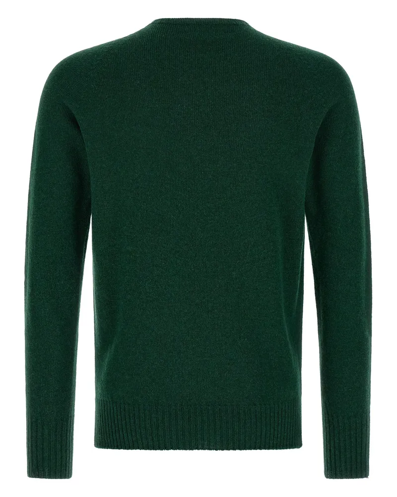 MA'RY'YA Cashmere Blend Crew-Neck Sweater — Forest Green Forest