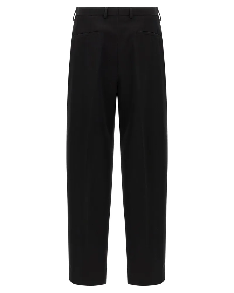 Dolce & Gabbana Satin-Stripe Wool Gabardine Trousers — Black Black