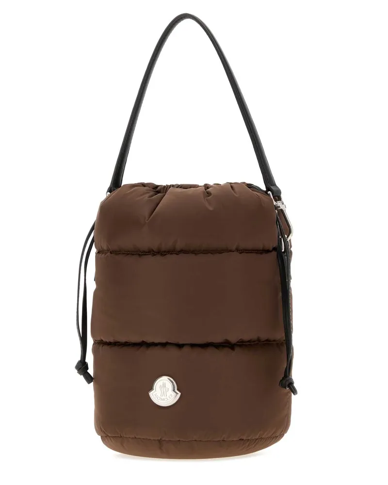 Moncler Women's Brown Nylon Caradoc Bucket Bag 262 Borse A Secchiello Brown