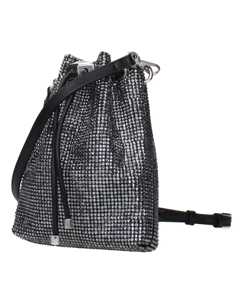 Jimmy Choo Women's Black Satin Crossbody Bag Black