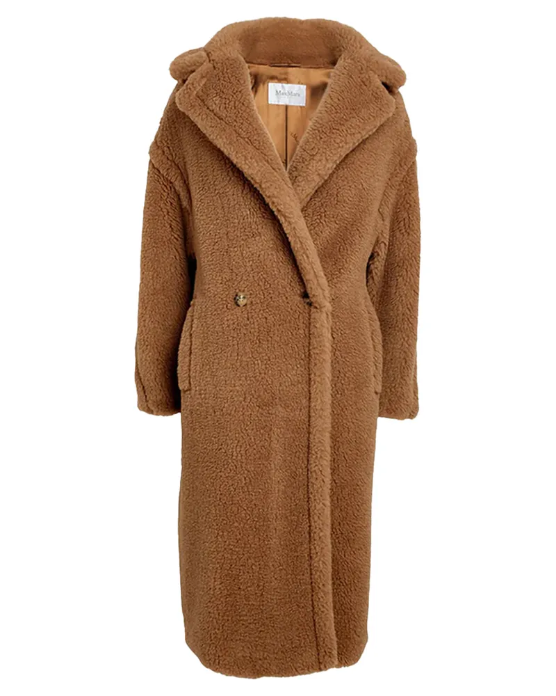 Max Mara Alpaca-Wool Blend Coat — Camel Camel