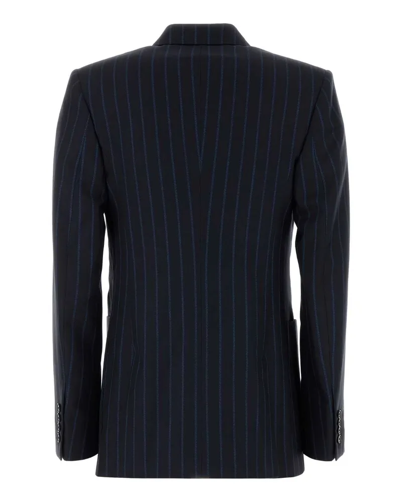 Givenchy Pinstriped Wool-Cashmere Blazer — Navy Navy