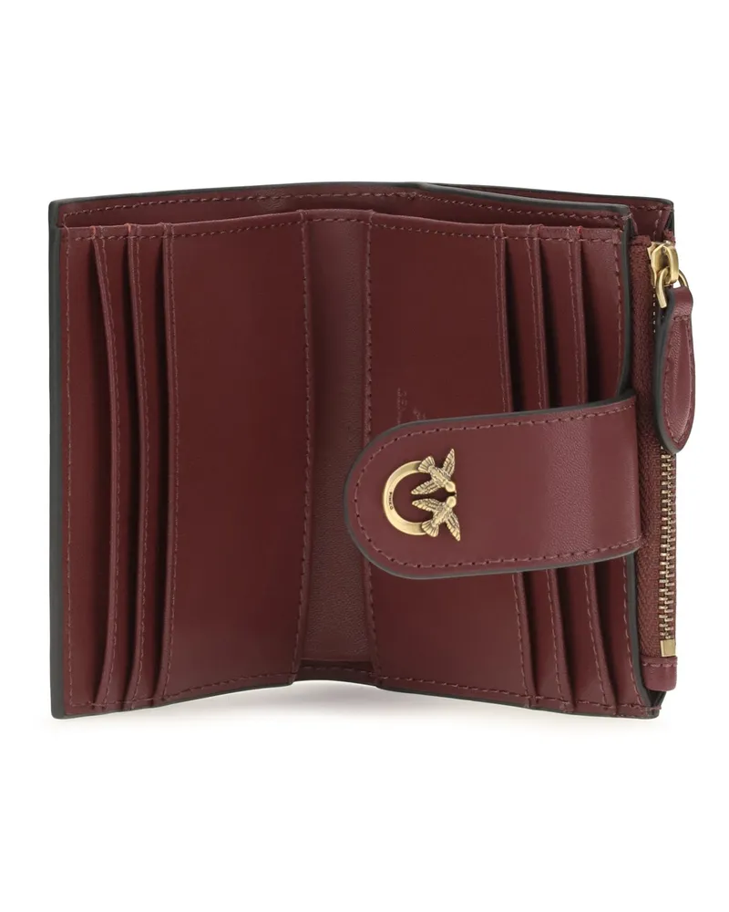 Pinko Women's Wallet Calf Leather Antique Gold Intense Currant-Antique & Purses Currant/antique Red