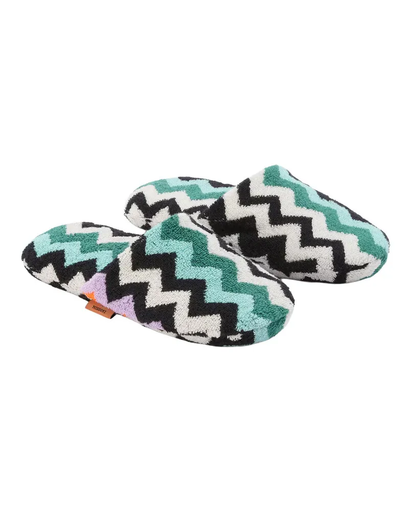 Missoni Home Unisex Fabric Slippers Multicolour Flat Shoes Multicolor