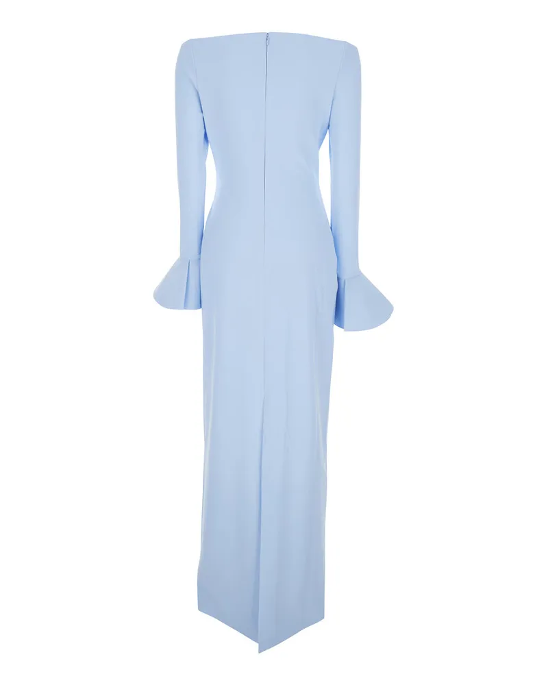 Solace London Women's Long Dress Anica Light Blue Polyester Blue
