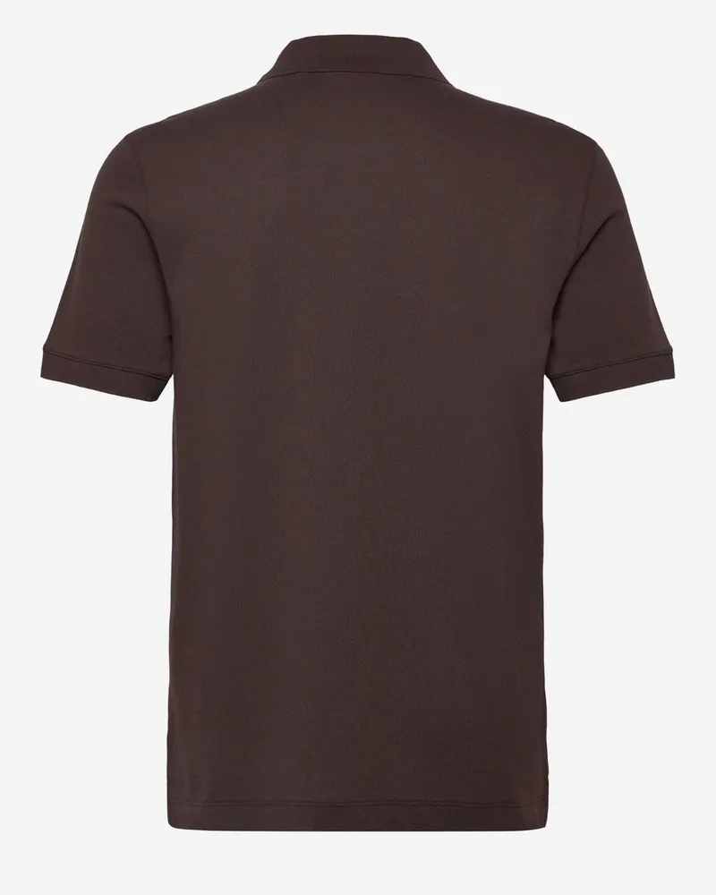 HUGO BOSS Men's Polo Shirt Dark Brown Cotton T-shirts And Polos Brown