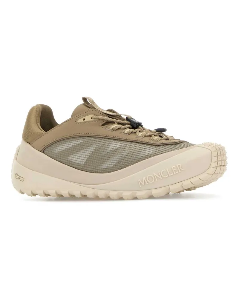 Moncler Women's Dove Grey Fabric And Nubuck Trailgrip Sneakers P20 Beige