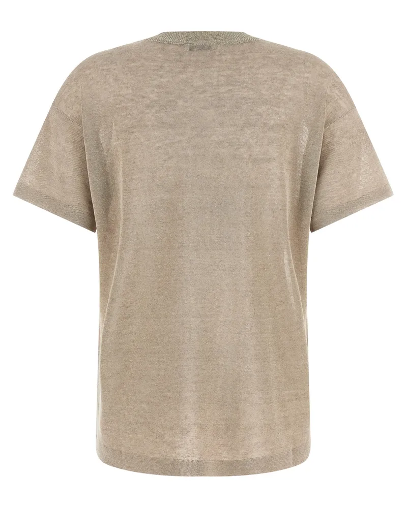 Brunello Cucinelli Women's Beige Linen Cardigan Clothing Beige