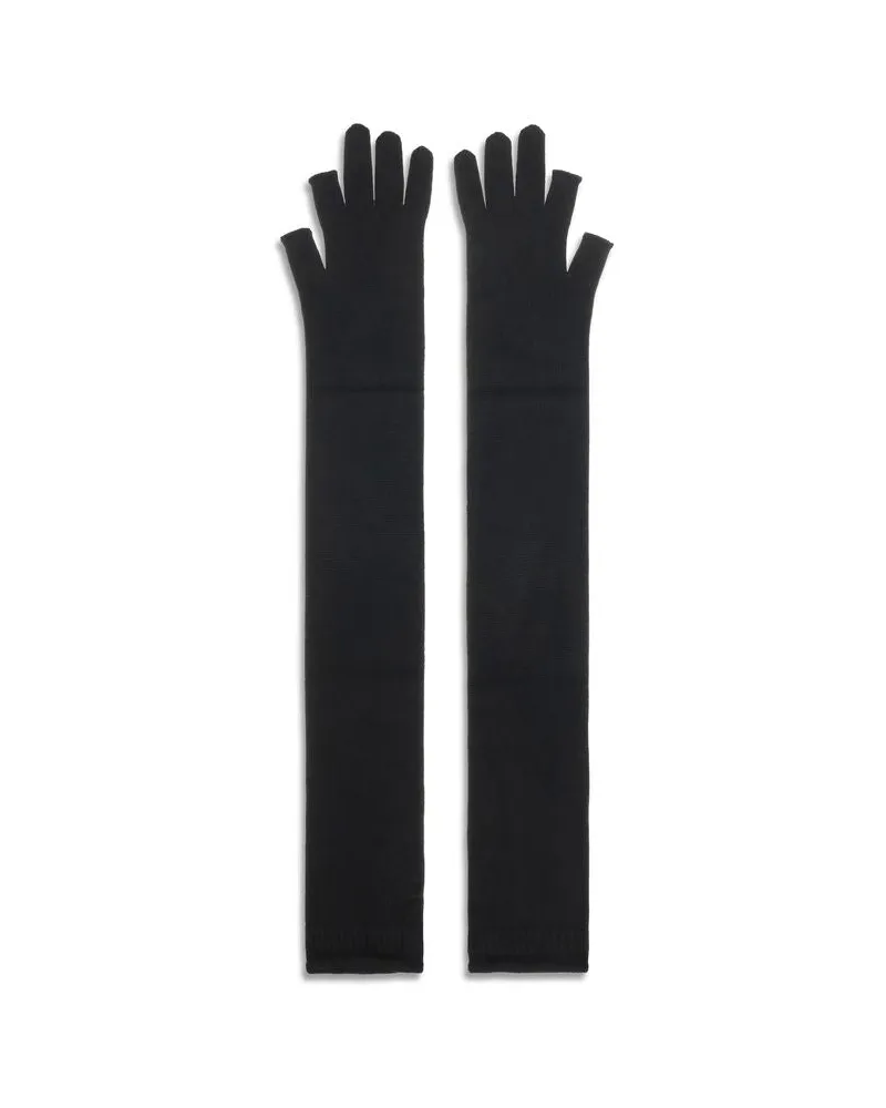 Rick Owens Women's Black Wool Oves Aries Gloves Black