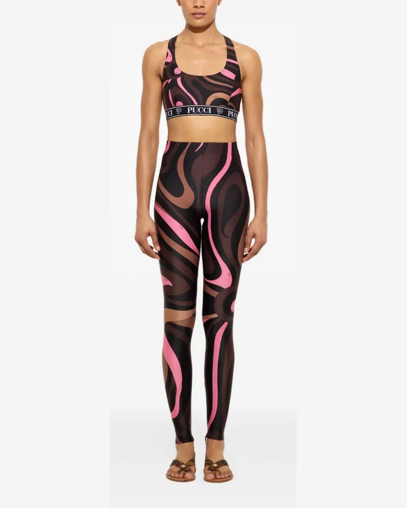 Emilio Pucci Printed Leggings — Black Black