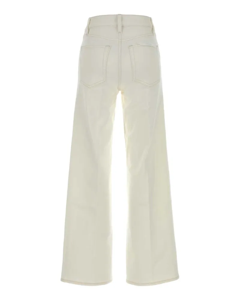 Frame Denim Women's Jeans The Slim Palazzo White Regenerated Cotton White