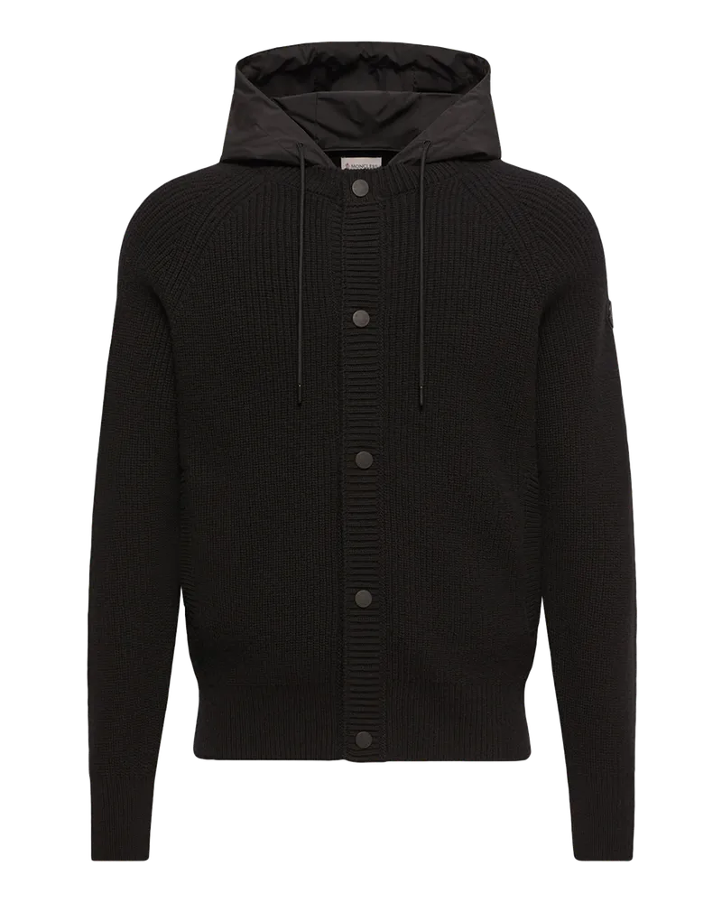 Moncler Men's Cardigan Zippé Edit Noir Black Sweater Black