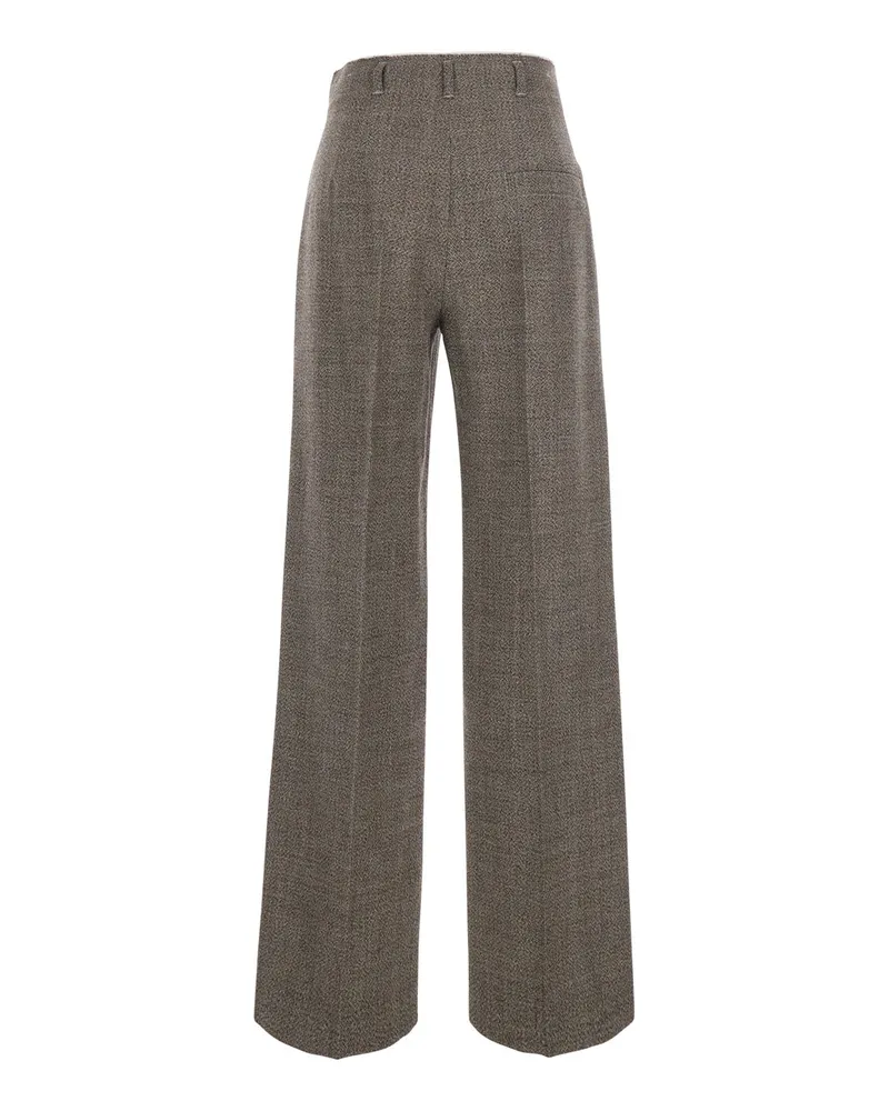 TELA Women's Pants Martin-J Grey Tech Fabric Trousers Gray