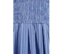 Striped Cotton Dress — Navy