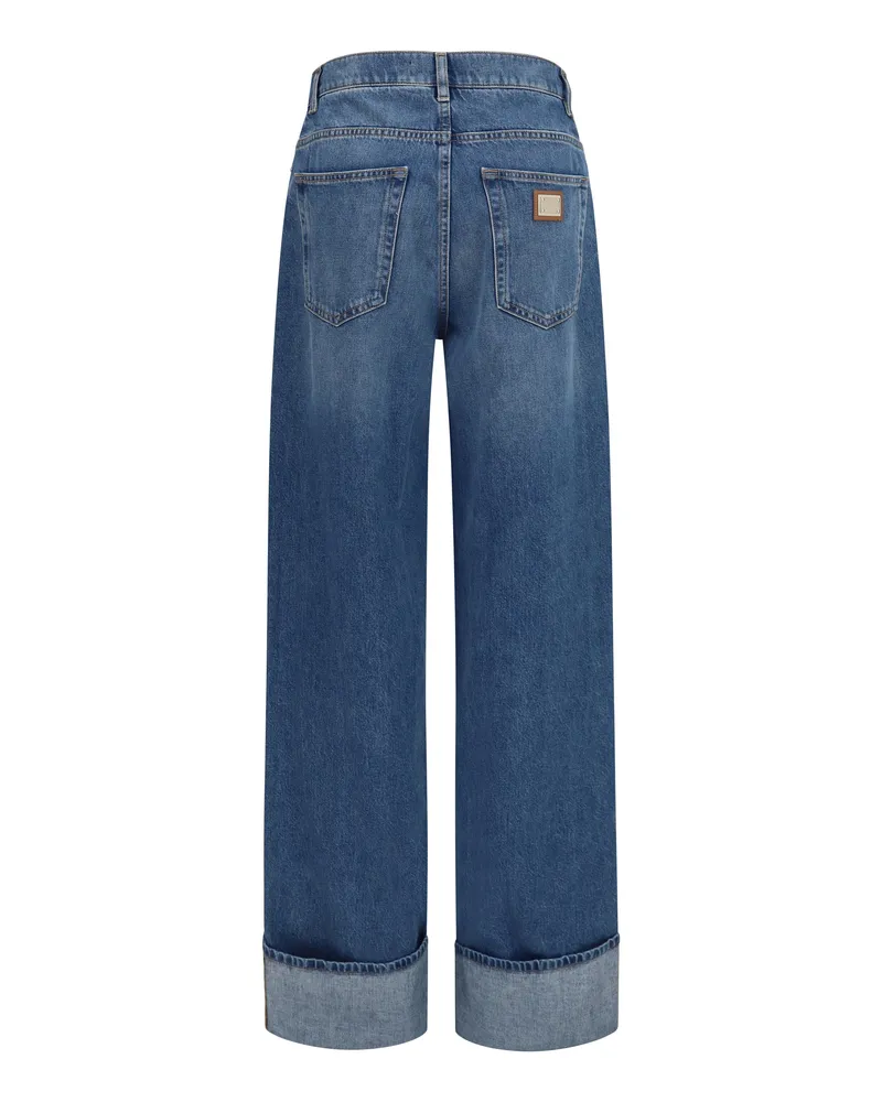 Dolce & Gabbana Women's Straight-Leg Five-Pocket Jeans Variante Abbinata Cotton Variante